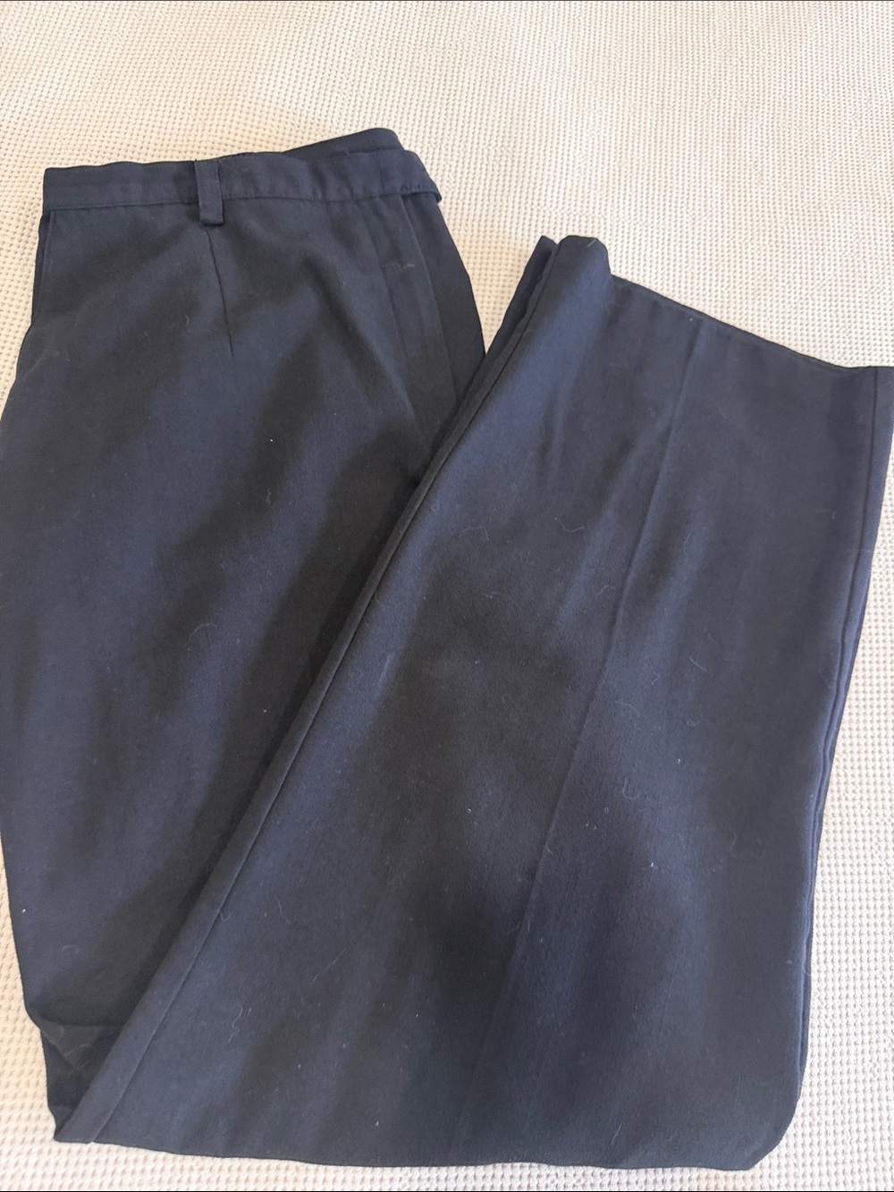 Sag Harbor Black Straight-Leg Dress Trousers